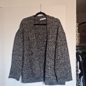 Zara Black and White Knit Cardigan